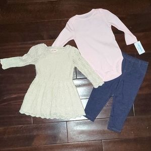18M Bundle Dress and Shirt/Jean set